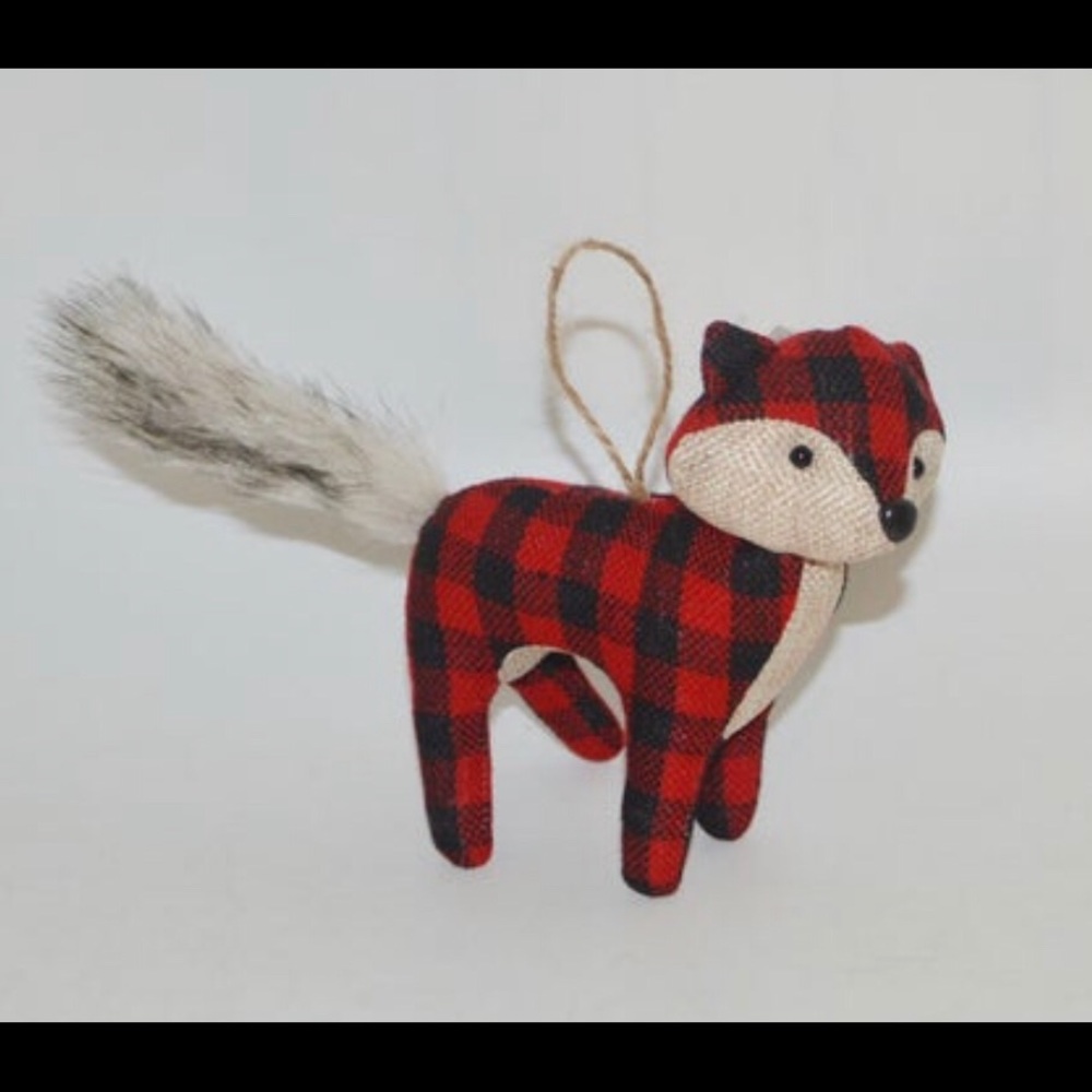 ✨HOST PICK✨ BUFFALO PLAID FOX CHRISTMAS ORNAMENT